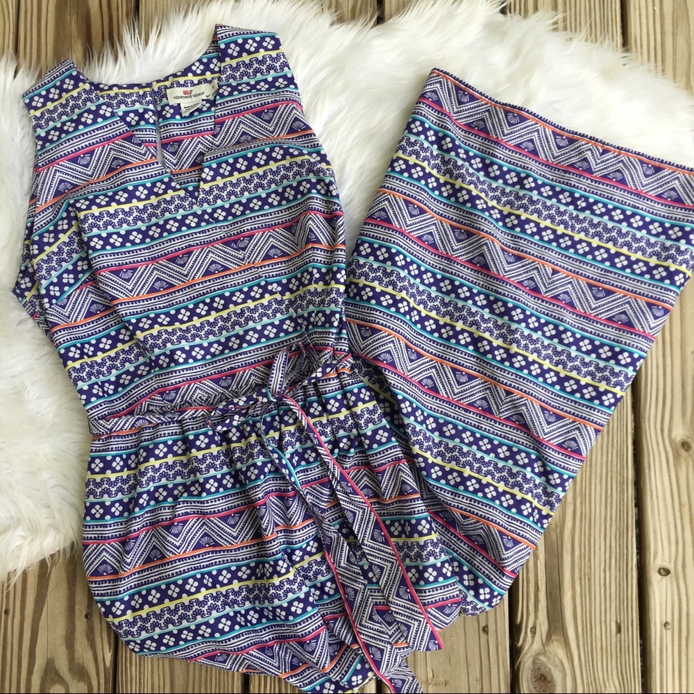 Vineyard Vines Blue and Pink Patterned Maxi Dress - Picture 2 of 11